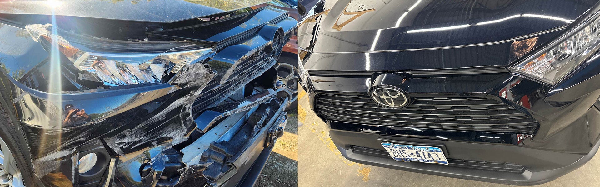 before and after auto body repair