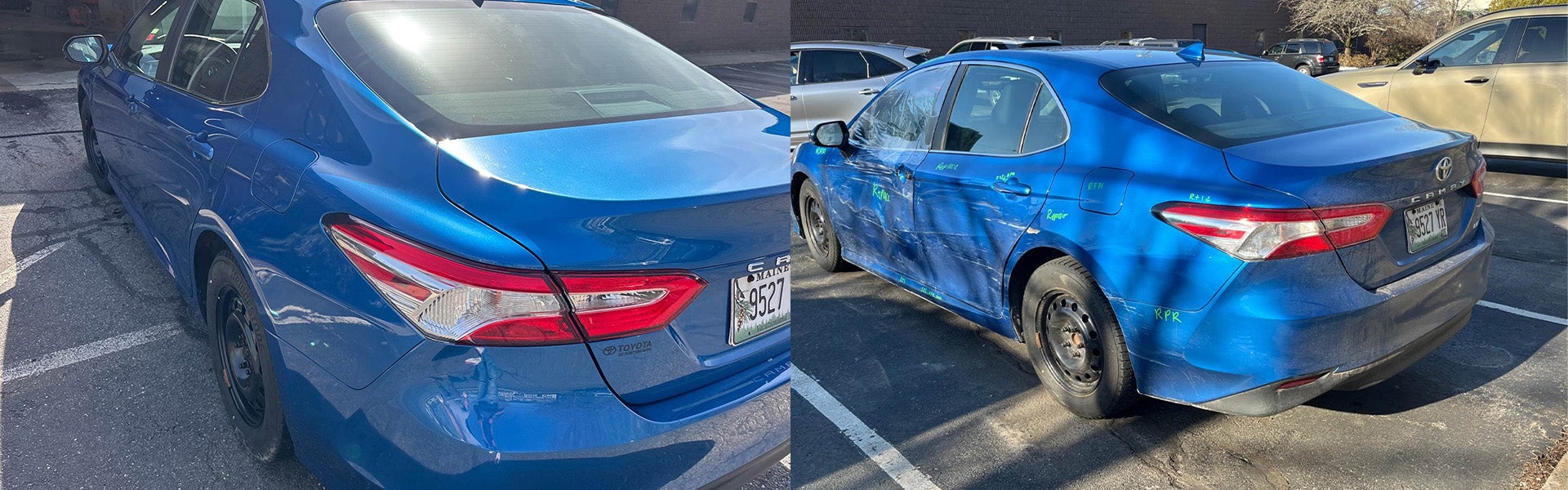 before and after auto body repair